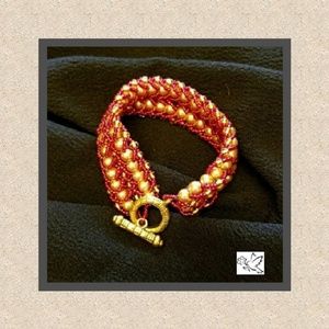 Red and Gold Bracelet